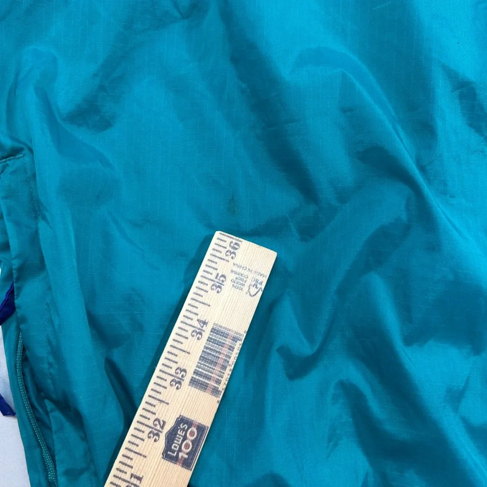 Sierra Sport Vintage 90s‎ Colorblock Windbreaker Teal Purple XL Hooded Jacket